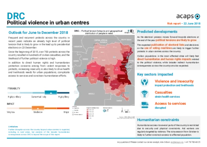DRC: Political violence in urban centres