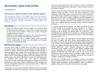 Syria: regional analysis