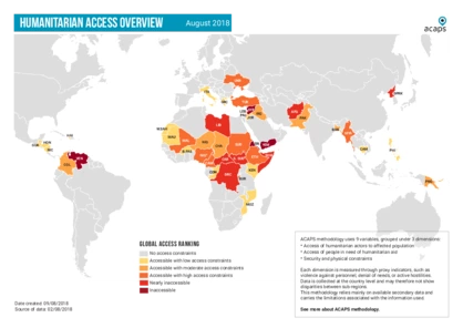 Humanitarian Access Overview - August 2018