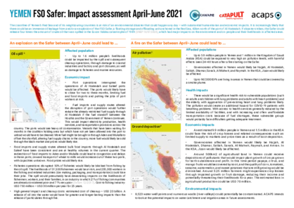 Yemen: FSO Safer impact assessment April-June 2021