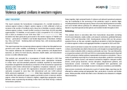 Niger: violence against civilians in western regions