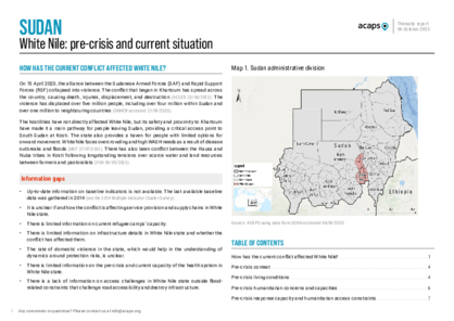 Sudan: White Nile pre-crisis and current situation