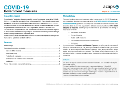 COVID-19 Government Measures Update VIII