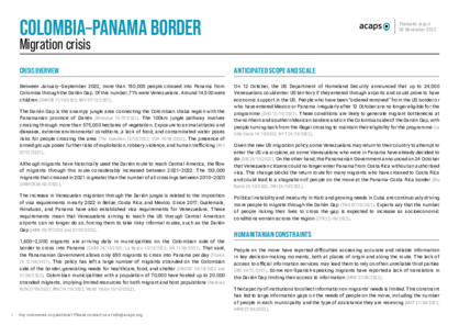 Panama-Colombia border: migration crisis