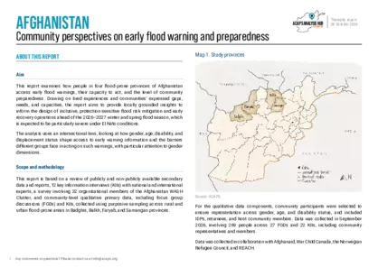 Afghanistan: community perspectives on early flood warning and preparedness