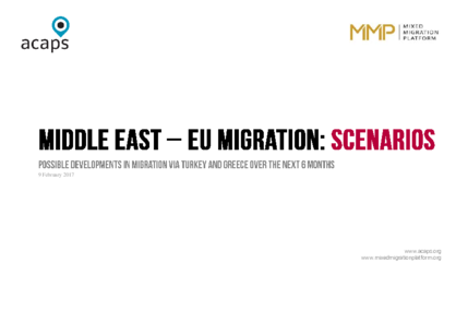 Middle East - EU migration: Scenarios
